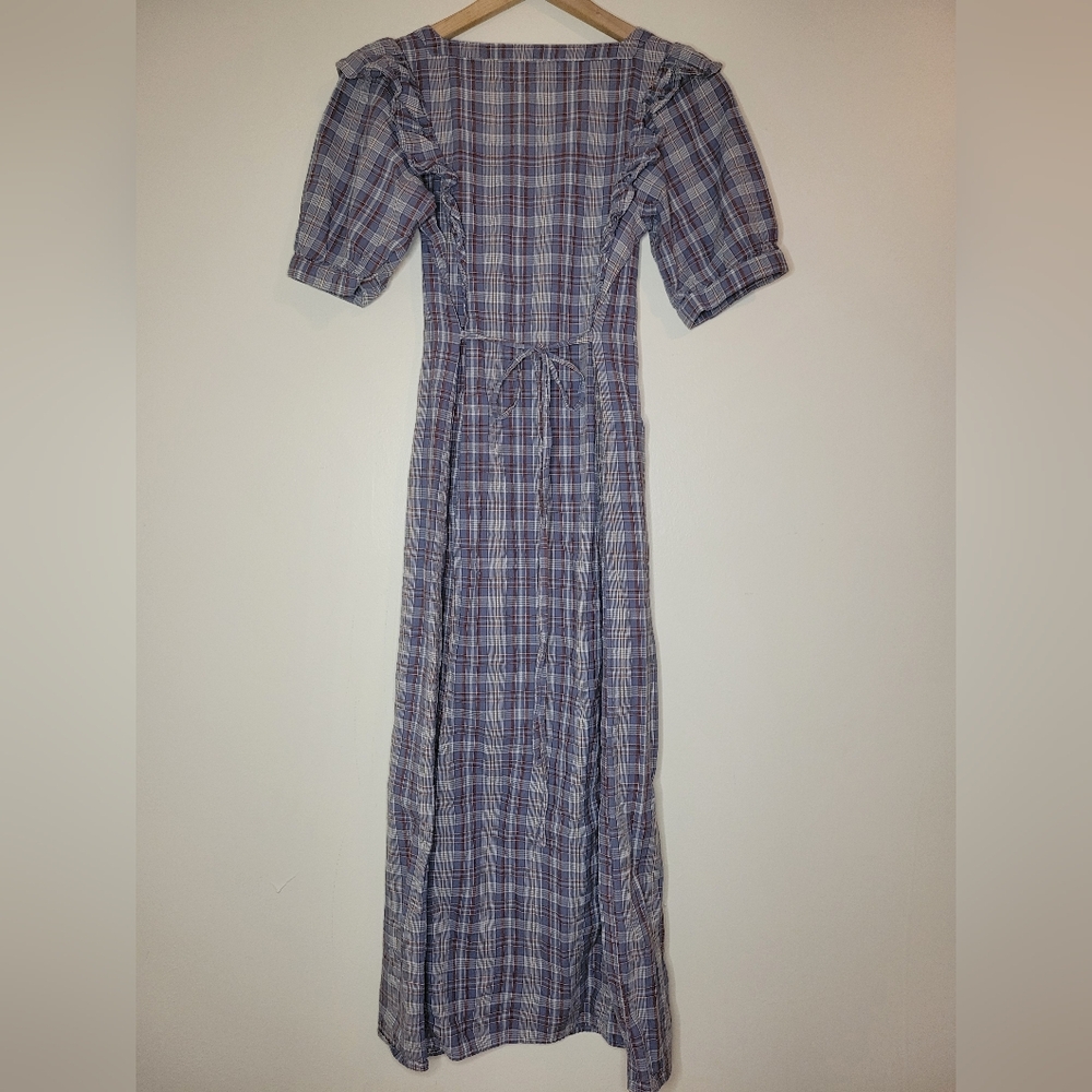 Christy Dawn Darcy dress in blue azure plaid, small - Picture 5 of 9